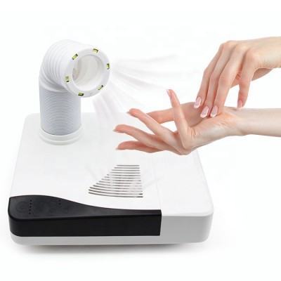 White Color Nail Art Dust Suction Collector Vacuum With Nail Drill File